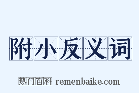 附小反义词是什么意思的图片